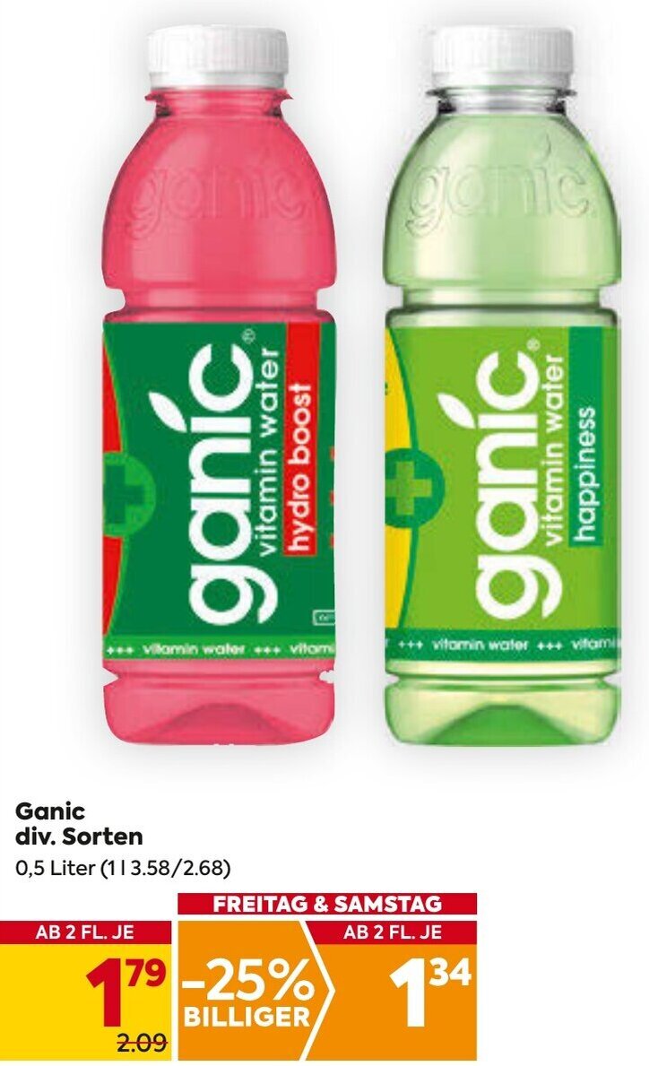 Billa Ganic div. Sorten 0,5 Liter Angebot