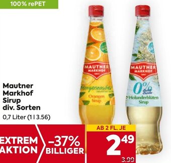 Billa Mautner Markhof Sirup div. Sorten 0,7 Liter Angebot
