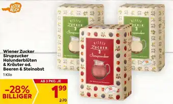 Billa Wiener Zucker Sirupzucker Holunderblüten & Kräuter od. Beeren & Steinobst 1 kilo Angebot