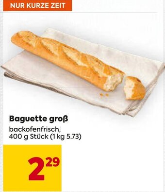Billa Baguette groß backofenfrisch, 400 g Stück Angebot