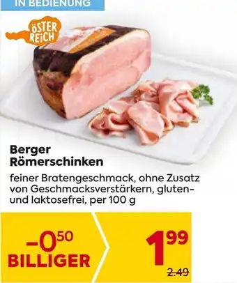 Billa Berger Römerschinken per kg Angebot