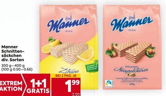 Billa Manner Schnitten-säckchen div. Sorten 300 g- 400 g Angebot