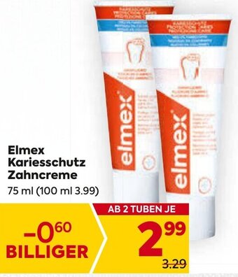 Billa Elmex Kariesschutz Zahncreme 75 ml Angebot