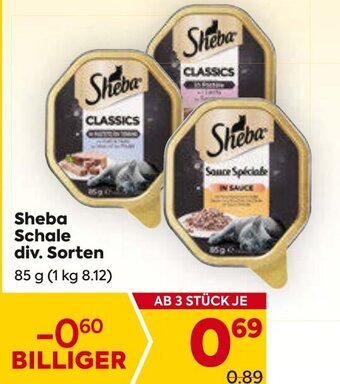 Billa Sheba Schale div. Sorten 85 g Angebot