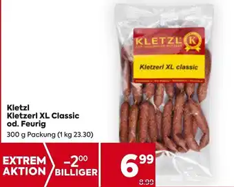 Billa Kletzl Kletzerl XL Classic od. Feurig 300 g 300 g Packung (1 kg 23.30) Angebot
