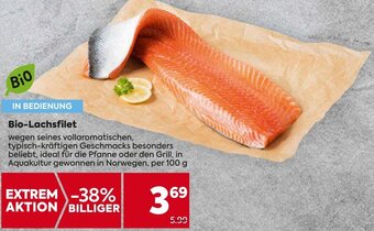 Billa Bio-Lachsfilet per 100 g Angebot