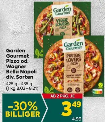 Billa Garden Gourmet Pizza od. Wagner Bella Napoli div. Sorten 425 g- 435 g Angebot
