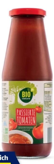 Hofer Bio passierte tomaten Angebot