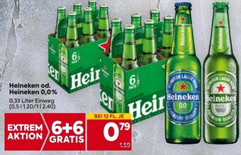 Billa Heineken od. Heineken 0,0% 0,33 Liter Angebot