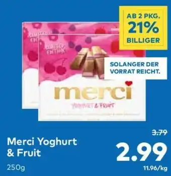 T&G Merci Yoghurt & Fruit 250 g Angebot
