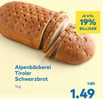 T&G Alpenbäckerei Tiroler Schwarzbrot 1kg Angebot