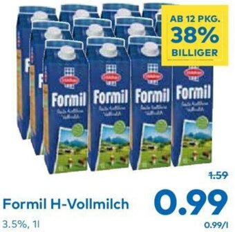 T&G Formil H-Vollmilch 3.5% 1L Angebot