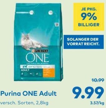 T&G Purina ONE Adult versch. Sorten, 2,8kg Angebot