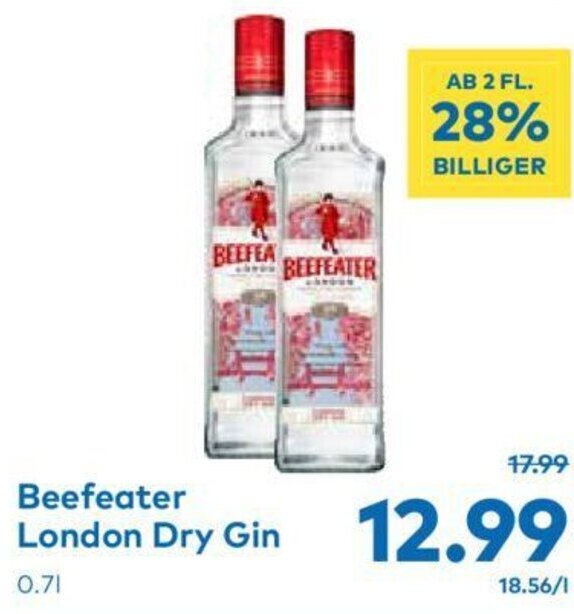 T&G Beefeater London Dry Gin 0.7L Angebot
