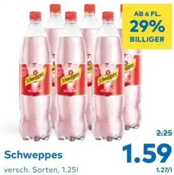 T&G Schweppes versch. Sorten, 1.25L Angebot