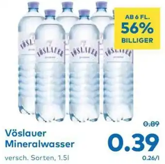 T&G Vöslauer Mineralwasser versch. Sorten, 1.5L Angebot