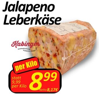 Wurstico Jalapeno Leberkäse per Kilo Angebot
