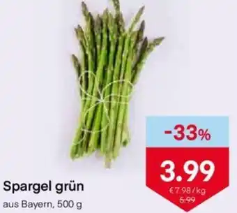 MPreis Spargel grün aus Bayern, 500 g Angebot