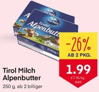 MPreis Tirol Milch Alpenbutter 250 g Angebot