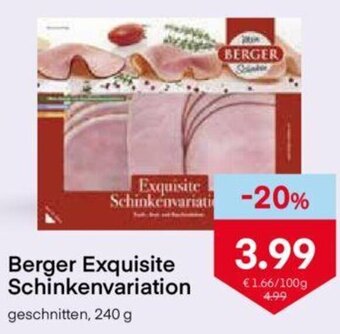 MPreis Berger Exquisite Schinkenvariation geschnitten, 240 g Angebot