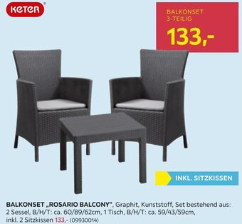 Möbelix BALKONSET ,,ROSARIO BALCONY" Angebot