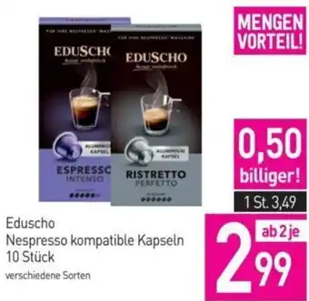 Sutterlüty Eduscho Nespresso kompatible Kapseln 10 Stück Angebot