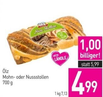 Sutterlüty Ölz Mohn- oder Nussstollen 700 g Angebot