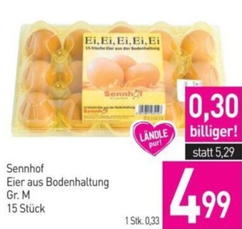 Sutterlüty Sennhof Eier aus Bodenhaltung Gr. M 15 Stück Angebot