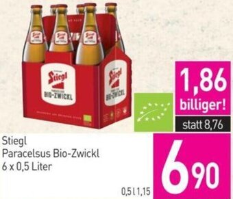 Sutterlüty Stiegl Paracelsus Bio-Zwickl 6 x 0,5 Liter Angebot
