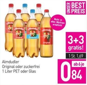Sutterlüty Almdudler Original oder zuckerfrei 1 Liter PET oder Glas Angebot
