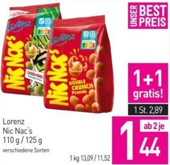 Sutterlüty Lorenz Nic Nac's 110 g/125 g Angebot