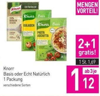 Sutterlüty Knorr Basis oder Echt Natürlich 1 Packung Angebot