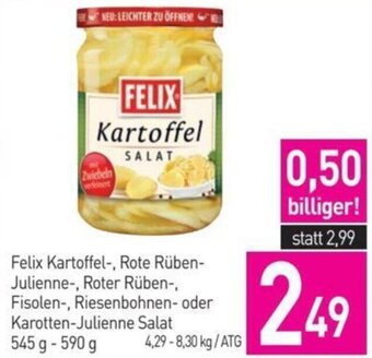 Sutterlüty Felix Kartoffel-, Rote Rüben-Julienne-, Roter Rüben-, Fisolen-, Riesenbohnen- oder Karotten-Julienne Salat 545 g - 590 g Angebot