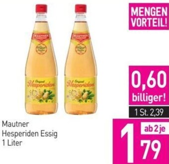 Sutterlüty Mautner Hesperiden Essig 1 Liter Angebot