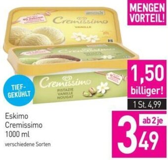 Sutterlüty Eskimo Cremissimo 1000 ml verschiedene Sorten Angebot