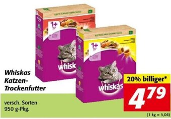 Nah&Frisch Whiskas Katzen-Trockenfutter versch. Sorten 950 g-Pkg. Angebot