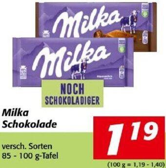 Nah&Frisch Milka Schokolade versch. Sorten 85 - 100 g-Tafel Angebot