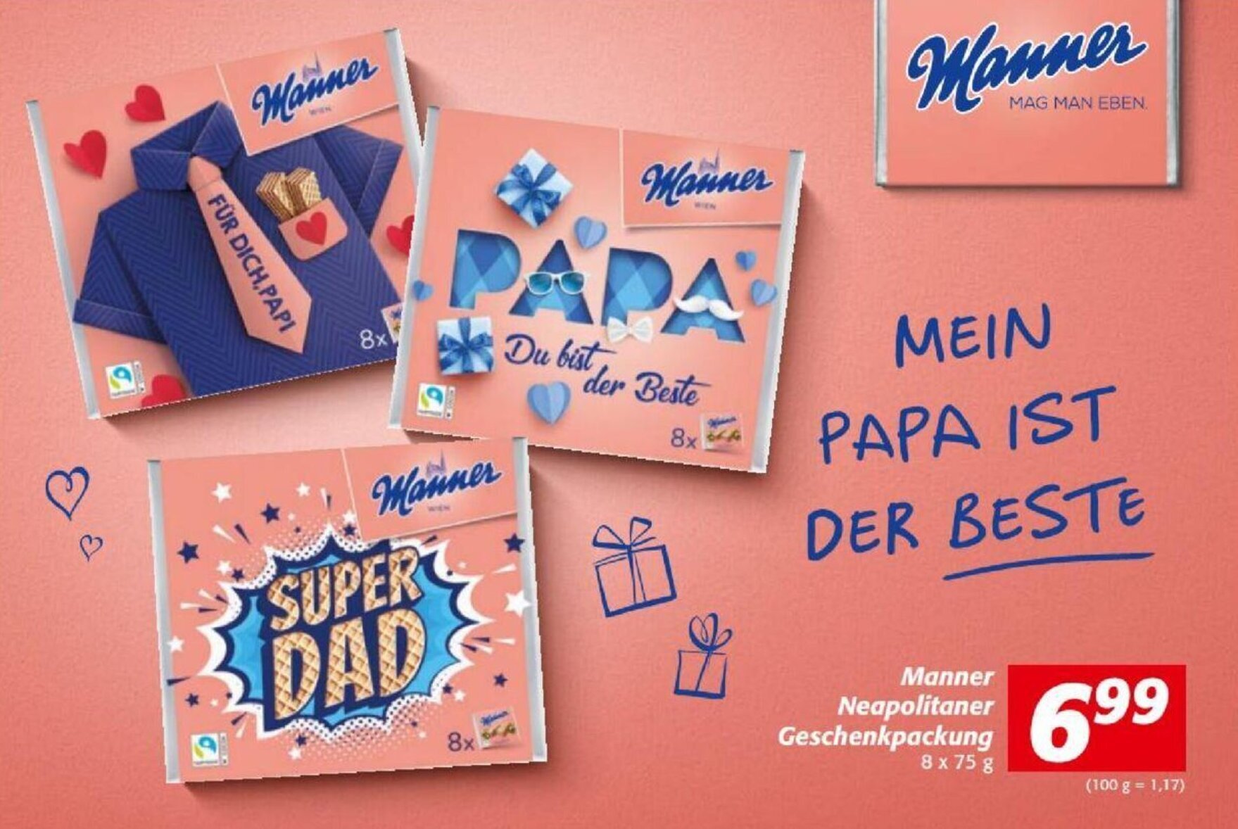Nah&Frisch Manner Neapolitaner Geschenkpackung 8x75 g Angebot