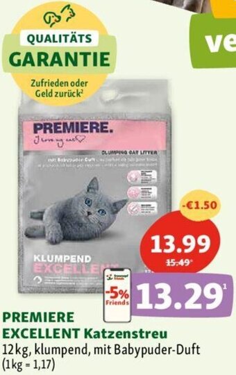 Fressnapf PREMIERE EXCELLENT Katzenstreu 12kg Angebot