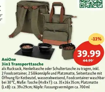 Fressnapf AniOne 3in1 Transporttasche Angebot
