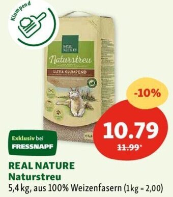 Fressnapf REAL NATURE Naturstreu 5,4 kg, aus 100% Weizenfasern Angebot
