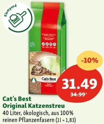 Fressnapf Cat's Best Original Katzenstreu 40 Liter Angebot
