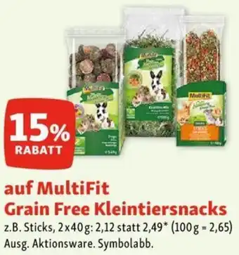 Fressnapf auf MultiFit Grain Free Kleintiersnacks Angebot