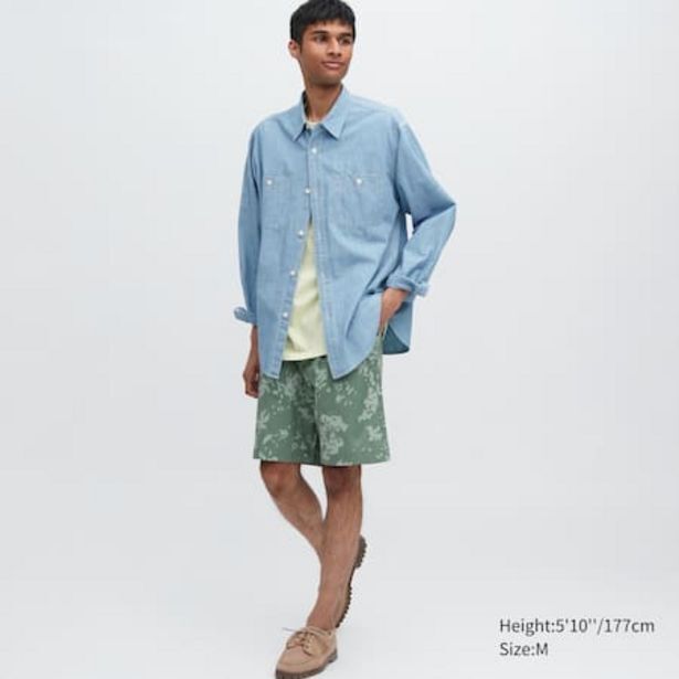 UNIQLO Dry stretch leaf print easy shorts Angebot