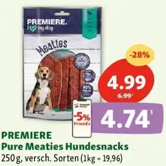 Fressnapf PREMIERE Pure Meaties Hundesnacks 250 g, versch. Sorten Angebot