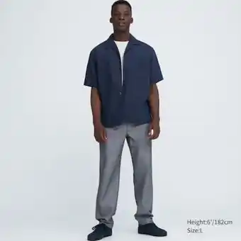 UNIQLO Linen blend striped relaxed fit trousers Angebot