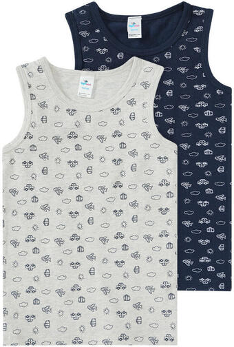 Ernsting's family 2 baby unterhemden mit auto-allover Angebot