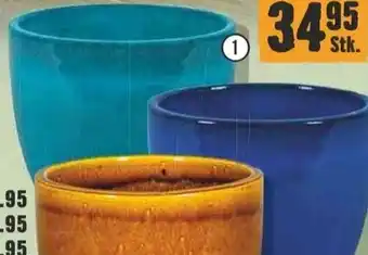 Hornbach Serie ,,Oslo" - Ton, glasiert Pflanztopf Ö 37 x 31 cm Angebot