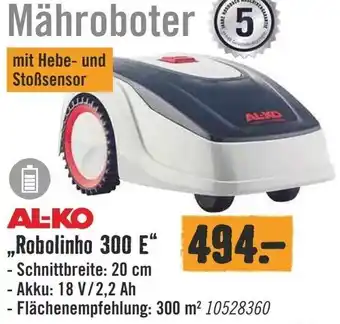Hornbach Mähroboter AL-KO „Robolinho 300 E Angebot