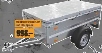 Hornbach Anhänger ,,Steely Cover Plus" 2960 x 1545 x 1105 mm, zulässiges Gesamtgewicht: 750 kg, Nutzlast: 601 kg 8712658 Angebot